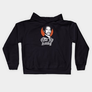 SHUT UP HONKY! WHITE Kids Hoodie